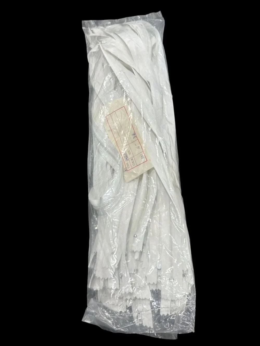 16-Inch White Nylon Zippers Pack Of 50 Durable Sewing Craft Supplies